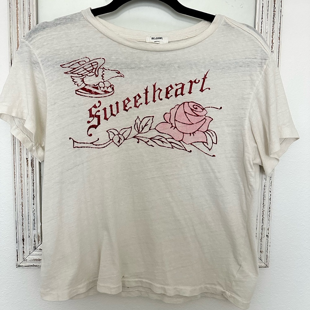 RE/DONE Sweetheart Classic Tee Size S